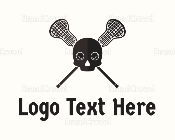 Lacrosse Skull Pirate Logo