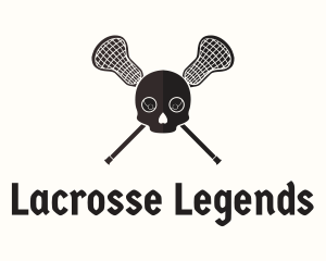 Lacrosse - Lacrosse Skull Pirate logo design