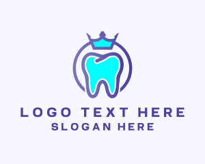 Root Canal - Crown Tooth Dentist logo design