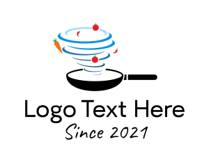 Dish - Cooking Tornado Pan logo design