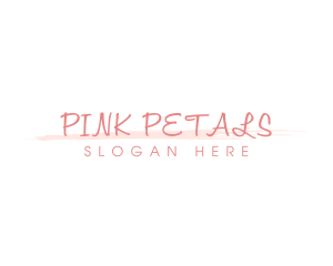 Pink Watercolor Signature  logo design