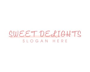 Pink Watercolor Signature  logo design