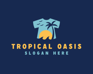 Tropical Tee Shirt logo design