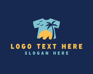 Resort - Tropical Tee Shirt logo design