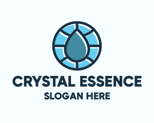 Mineral - Blue Water Droplet logo design