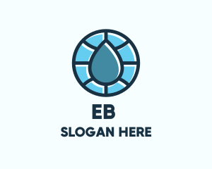 Ball - Blue Water Droplet logo design