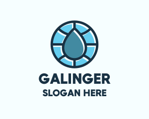 Cleaning - Blue Water Droplet logo design
