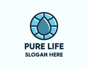 Alkaline - Blue Water Droplet logo design