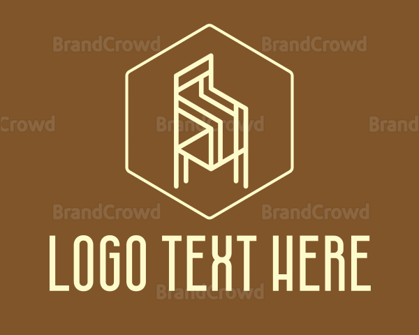 Geometric Modern Chair Logo