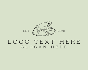 Conservation - Lotus Leaf Frog logo design