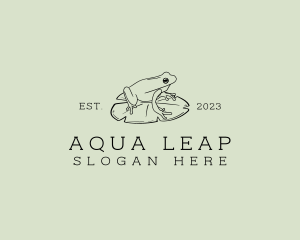 Amphibian - Lotus Leaf Frog logo design