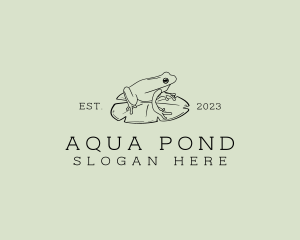 Pond - Lotus Leaf Frog logo design