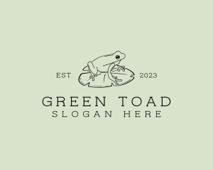 Toad - Lotus Leaf Frog logo design