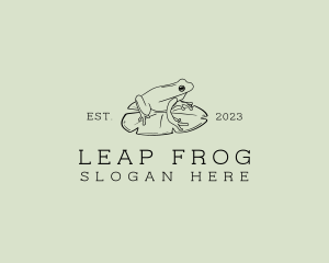 Frog - Lotus Leaf Frog logo design