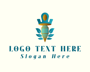 Opulent - Teal Crown Diamond logo design