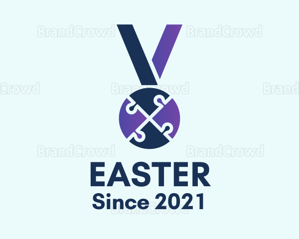 Puzzle Medal Award Logo