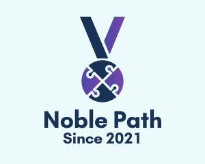 Puzzle Medal Award logo design