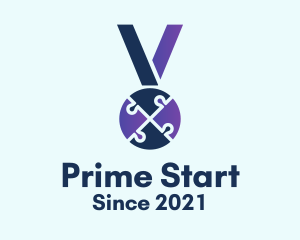 First - Puzzle Medal Award logo design