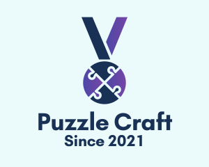 Puzzle Medal Award logo design