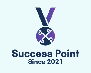 Achievement - Puzzle Medal Award logo design