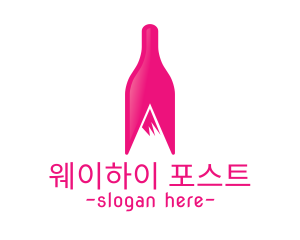 Magenta Wine Mountain logo design