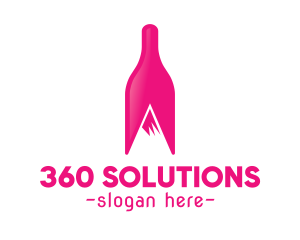 Magenta Wine Mountain logo design