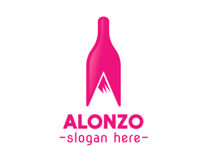 Magenta Wine Mountain logo design