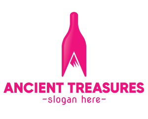 Magenta Wine Mountain logo design