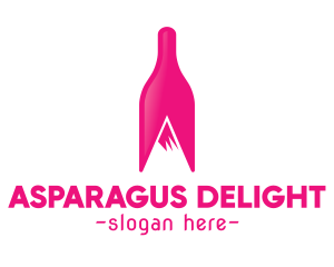 Magenta Wine Mountain logo design