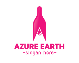 Magenta Wine Mountain logo design