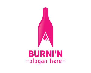 Magenta Wine Mountain logo design