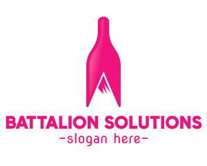 Magenta Wine Mountain logo design