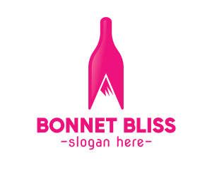 Magenta Wine Mountain logo design