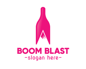 Magenta Wine Mountain logo design