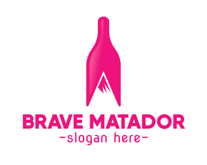 Magenta Wine Mountain logo design