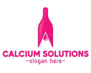 Magenta Wine Mountain logo design