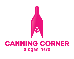 Magenta Wine Mountain logo design