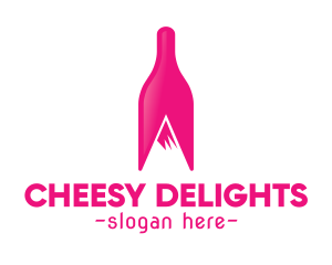 Magenta Wine Mountain logo design