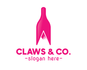 Magenta Wine Mountain logo design