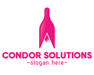 Magenta Wine Mountain logo design