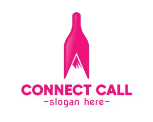 Magenta Wine Mountain logo design