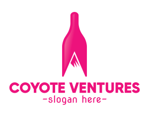 Magenta Wine Mountain logo design