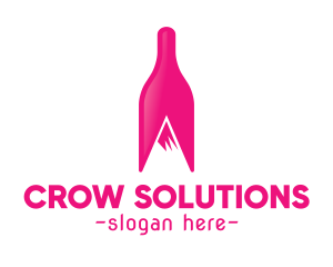 Magenta Wine Mountain logo design