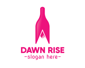 Magenta Wine Mountain logo design