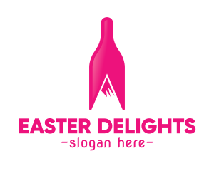 Magenta Wine Mountain logo design