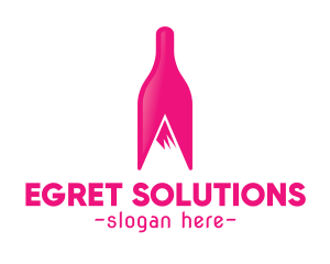 Magenta Wine Mountain logo design