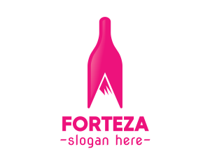 Magenta Wine Mountain logo design