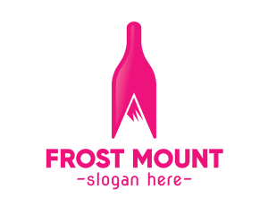 Magenta Wine Mountain logo design