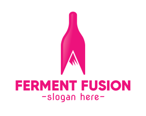 Magenta Wine Mountain logo design