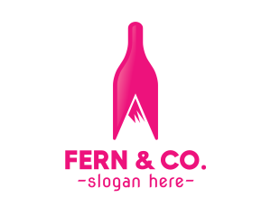 Magenta Wine Mountain logo design